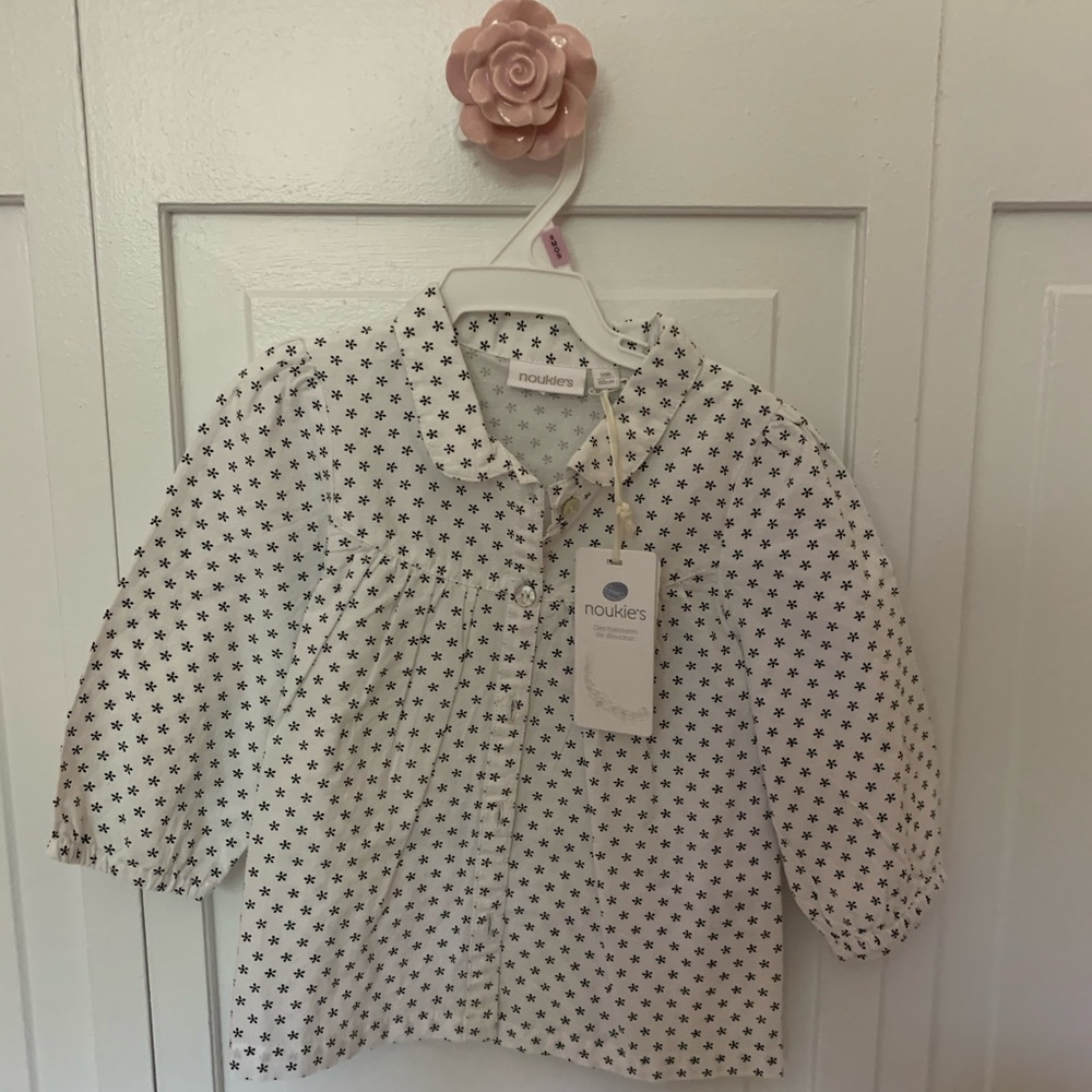 New with tags Noukies shirt -12m